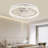 20" Modern White Ceiling Fan with Light & Remote, 6-Speed DC Motor, 3 CCT Dimmable LED, Low Profile