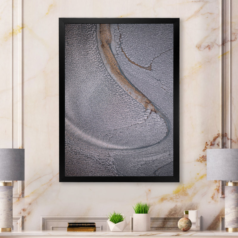 «Dramatic Grey», reproduction d'art sur toile moderne, Cadre noir, H 20 po x l 12 po x P 1 po