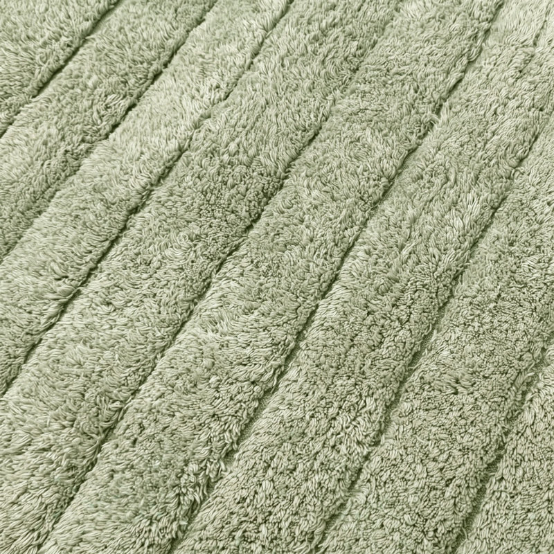Linear Ribbed Two Piece Bath Mat Set, Sage