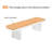 Orange Solid Wood Upholstered Bench-403124357
