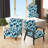 Minimalist Cobalt Blue Circles Geometry - Upholstered Modern Side Chair, Modern Geometric Accent Chair-1315955803