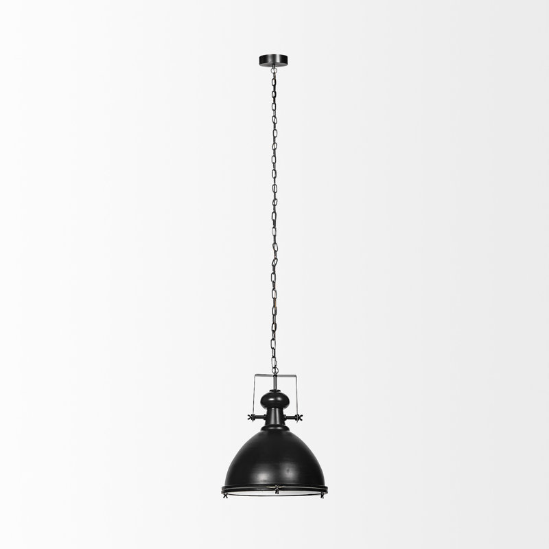 Althoff 1 - Light Gray Single Pendant, Black