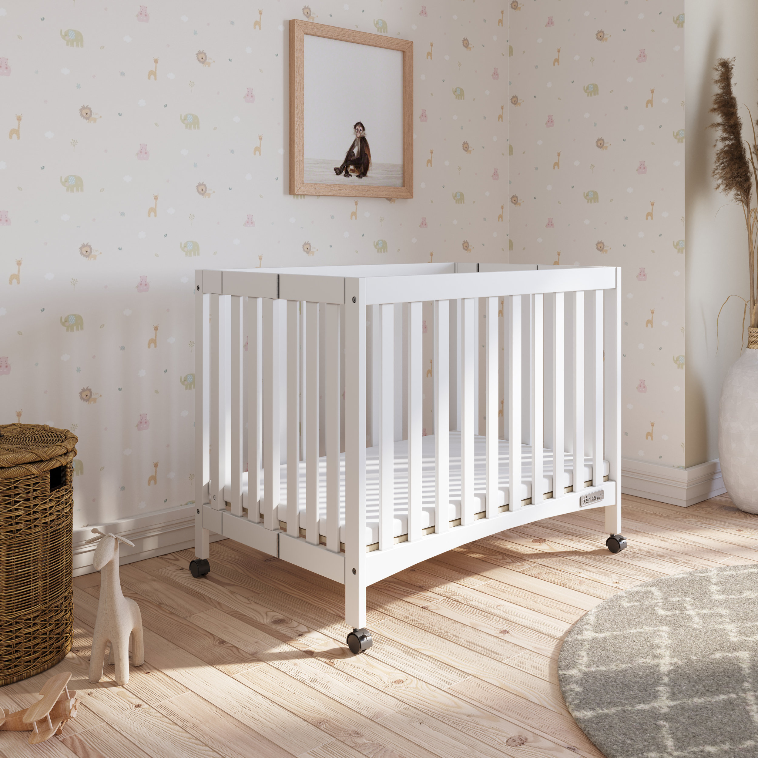 Child Craft London Mini Portable Crib With Mattress & Reviews | Wayfair