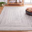 Tapis en laine / coton touffeté à la main abstrait en ivoire / noir-1344858908
