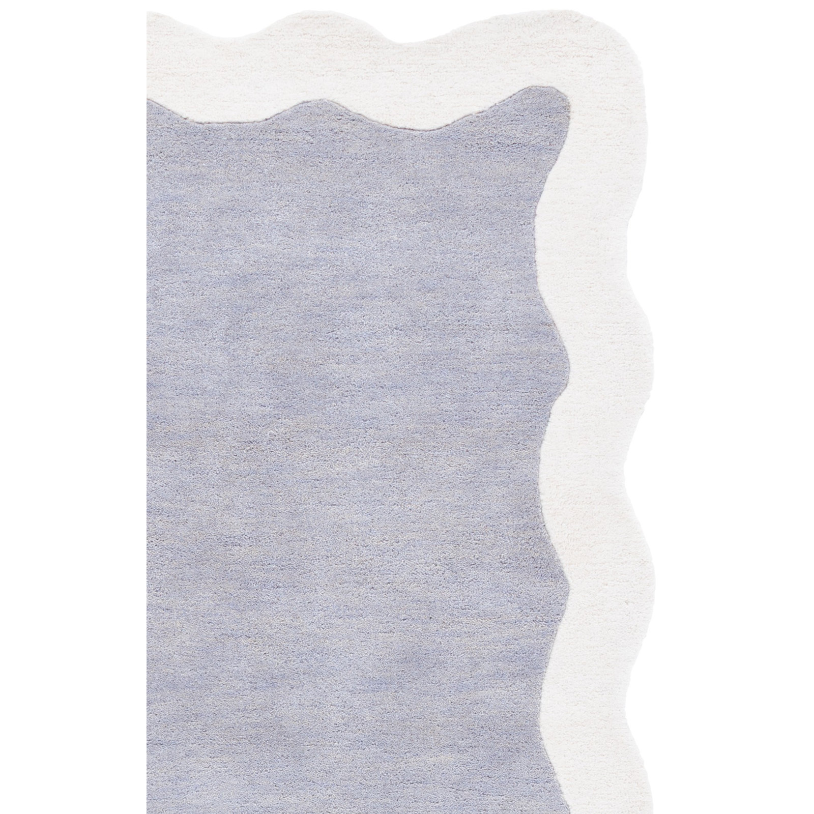 Metro 435 Hand Tufted Wool Pile Solid Color Rug, Rectangle 4' x 6'