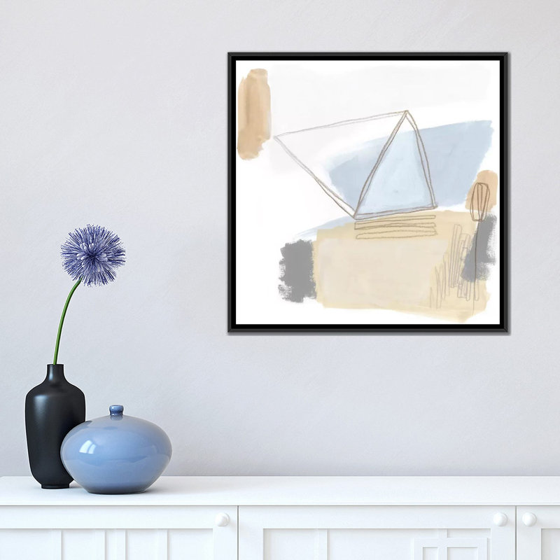 « overture vi », impression sur toile, H 18 po x l 18 po x P 1,5 po, Toile avec cadre noir, Pas de tapis