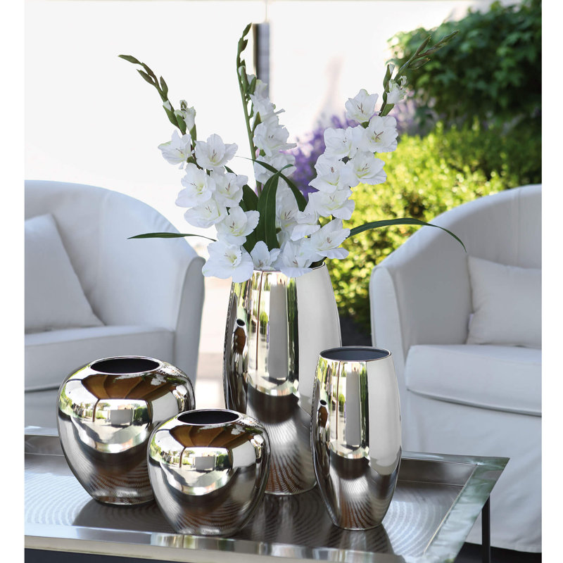 Africa Handmade Metal Floor Vase, Smooth, 40cm H x 21cm W x 21cm D