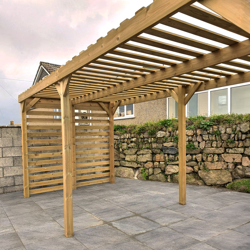 Aristes Solid Wood Pergola, 7.9 ft x 9.8 ft