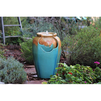 Tea Garden Fountain (Gold Turquoise) By 