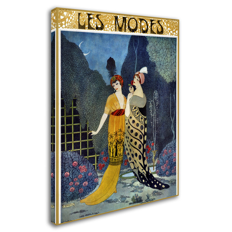 Vintage Art Deco Fashion Ladies Canvas Wall Art