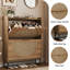 Armoire de rangement à chaussures en rotin avec 2 tiroirs rabattables