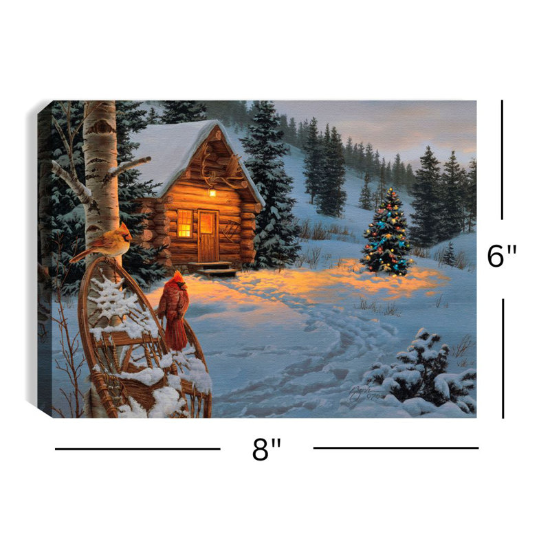 Bonomo - Toile de table éclairée 8 x 6 couleurs d'hiver