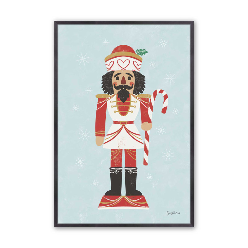 «Holiday Nutcracker III», impression roulée, Cadre en zinc patiné, H 15,25 po x l 12,25 po x P 1,25 po