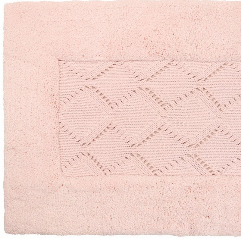 Tapis pour salle de bain Jakaiden, Rose