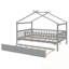 Lit double en bois avec lit gigogne simple-207175882