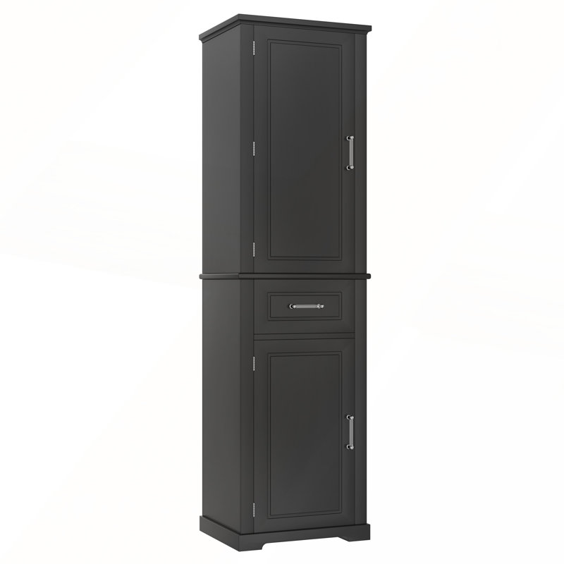 Armoire murale de salle de bain avec double porte, tablette inférieure, portes à motif ondulé, tablette intérieure réglable, installation facile, bois blanc et naturel