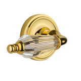 Crystal Parlor Interior Mortise Door Lever with Classic Rosette