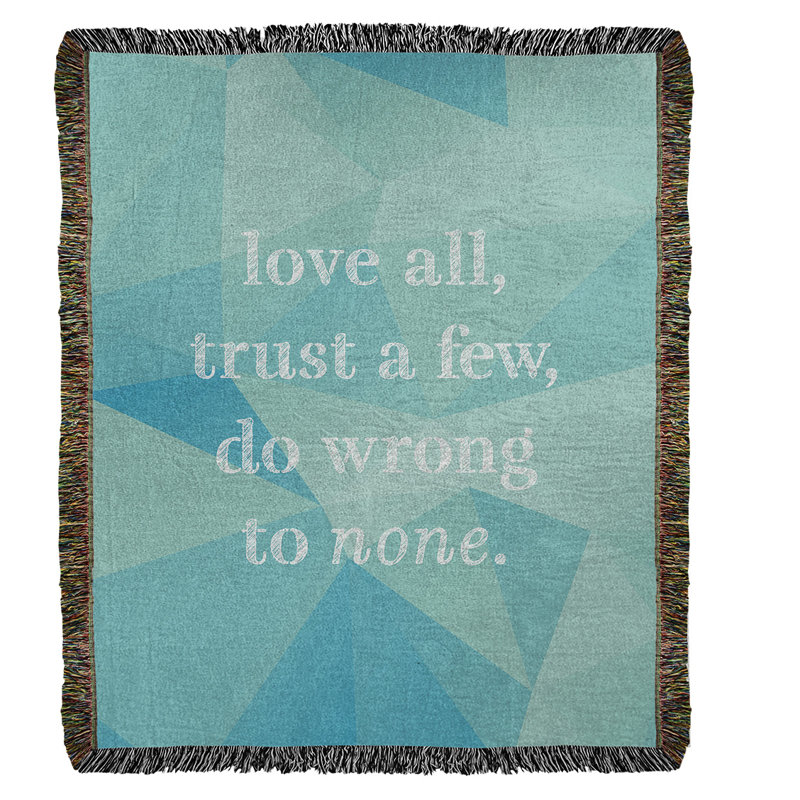 Hand Woven Throw Blanket, 52" L x 37" W, Zircon