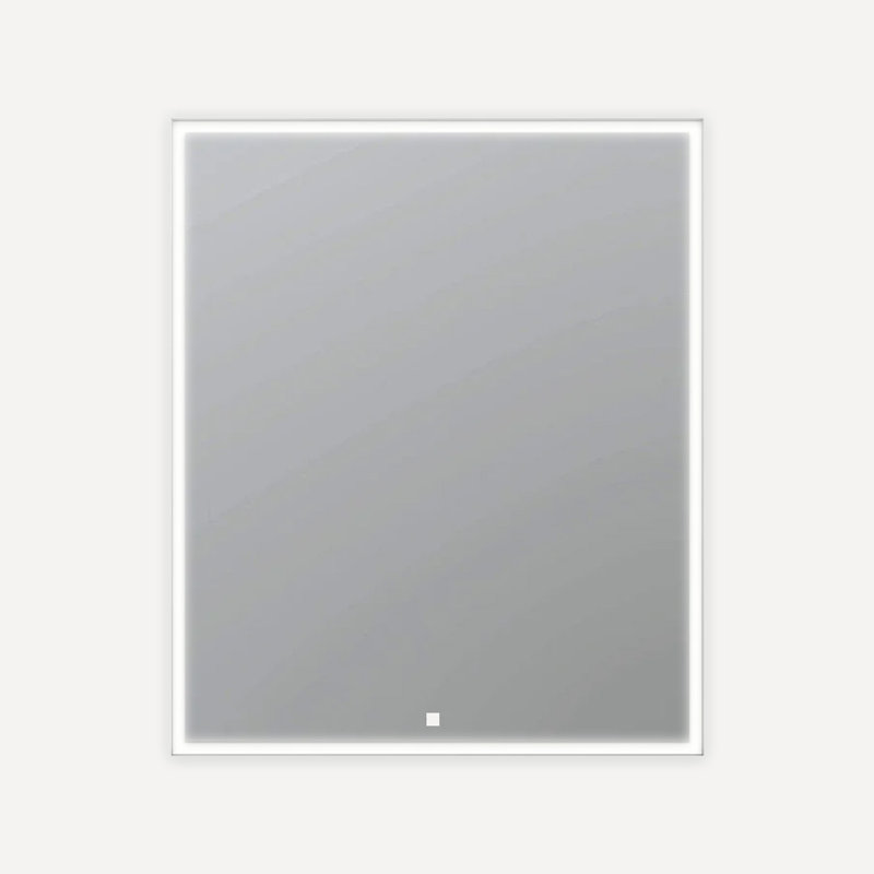 Rectangular Silver LED Lighted Wall Mounted Bathroom Mirror