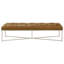 Banc en cuir brun clair pour le salon