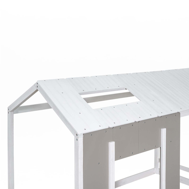 Plateforme de maison avec toit et fenêtre, Gris antique
