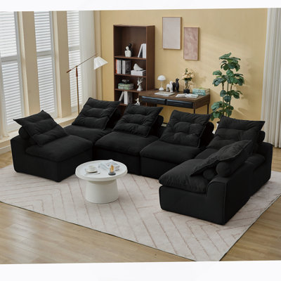 Canapé modulaire polyvalent avec revêtement en velours côtelé pour un confort et un style personnalisés