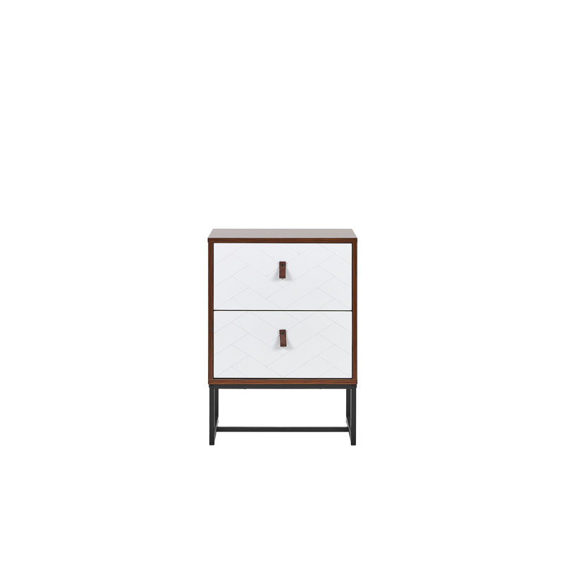Andeana 49cm W Bedside Table, Dark Wood