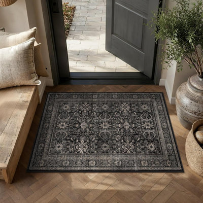 Tapis délavé lavable, antidérapant et doux