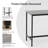 5-Piece Gray Bar Table Set - Rectangular Table & 4 Stools For 4 People