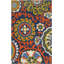 Tapis bleu clair / orange tissé à la main Columbus-17596714