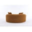 Canapé modulaire en chenille courbé S LY-042: double profondeur (21,3 po et 26,8 po), orange, sans assemblage, compact pour les petits espaces, 300 lb, L 66,9 po-1580304713-1580304714