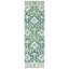 Tapis vert foncé / ivoire en laine touffeté à la main Evangely Damask-727324428
