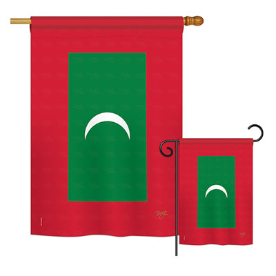 Breeze Decor Maldives of the World Nationality 2-Sided Polyester Garden/House Flag