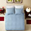 Ensembles de literie en coton de qualité supérieure, conception matelassée réversible bleue pour le confort de la maison