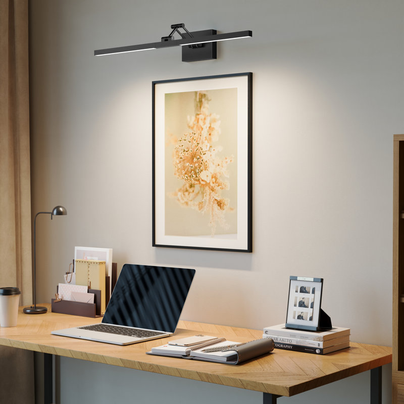 1-Light 30''Bathroom 3CCT Modern LED Vanity Light Fixture with 360° Rotatable Head & Swing Arm, Matte Black