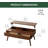 39"W Solid Oak Lift Top MCM Coffee Table with Storage-1245657517-1246154479