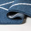 Tapis bleu marine / blanc à motif de losanges Bertrice-315019583
