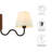 Sunlit Squiggle Arm Wall Sconce In Walnut Black-101991366