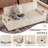 Modern Loveseat Sofa For Living Room, 87-Inch Corduroy Sofa, Spring Cushions, Solid Wood Frame, Easy Assembly For Small Spaces - Beige-598095343