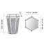 Amla 22" H Geometric Mirrored Glass End Table Crystal Inlaid 
