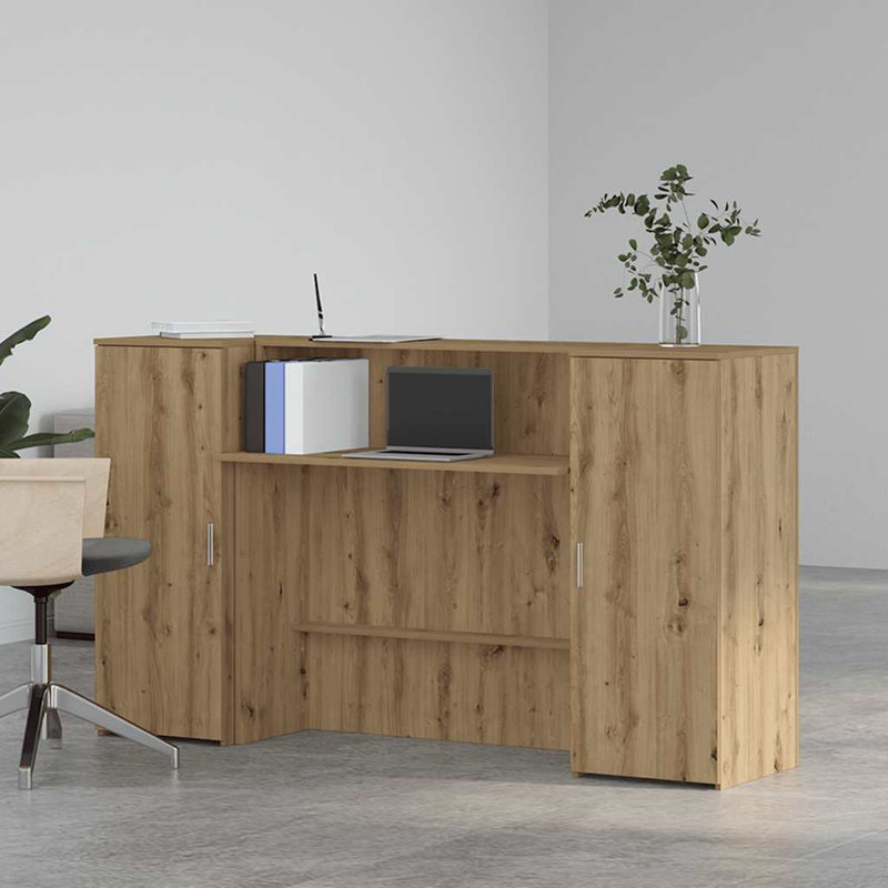 Baki Standing Desk, 103.5cm H x 180cm W x 50cm D, Artisan Oak