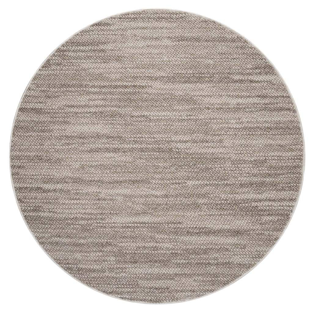 Teppich Lindo 8843 Kurzflor Fransen Taupe Einfarbig Meliert, Boho-Stil Wohnzimmer Nazeeh