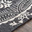 Tapis d'intérieur / extérieur noir / blanc crocheté à la main Aldon-696293547