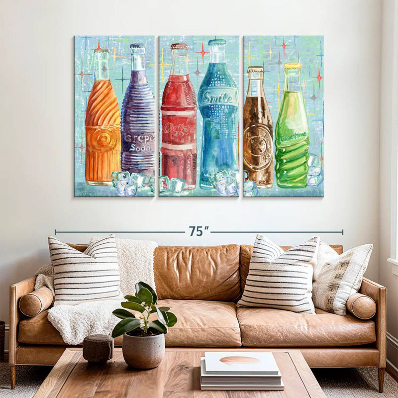 Yarlin Soda Bottles, 42" H x 65" W