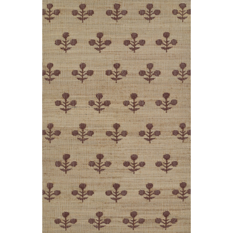 Orchard Bloom Beige and Rust Hand Woven Wool Rug