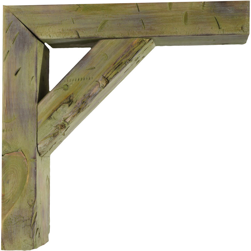 Support campagne rétro, Vert patiné, H 10 po x l 3,5 po x P 10 po