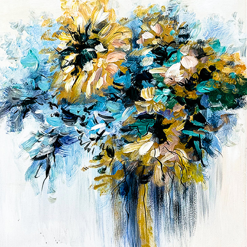Ivory Blossom Symphony Oil Painting