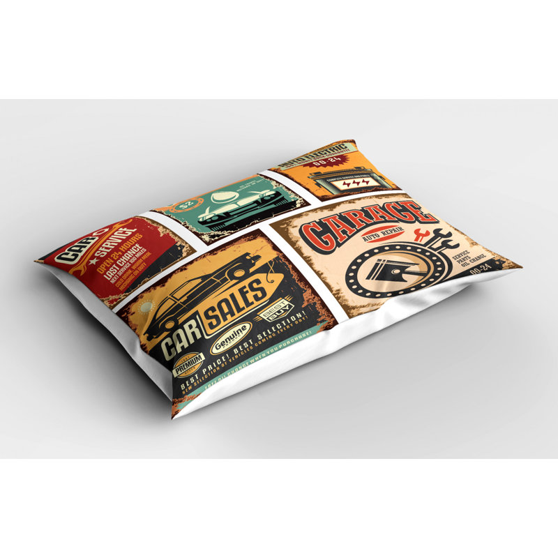 Brown/Orange Polyester Microfiber Piece Sham, Twin