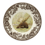 Spode Woodland Moose Bread & Butter Plt 6.5" Moose