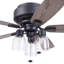 Ventilateur de plafond 52 po avec lumières DEL Magonia-469198093